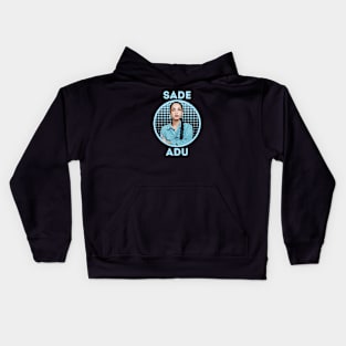 sade adu || light blue retro Kids Hoodie